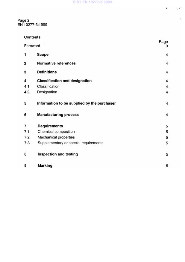 EN 10277-3:1999 EN 10277-3:2000 - Page 4 preview