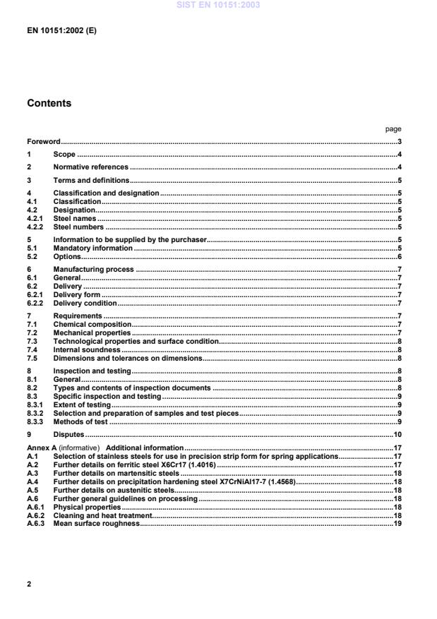 SIST EN 10151:2003 SIST EN 10151:2003 - Page 4 preview