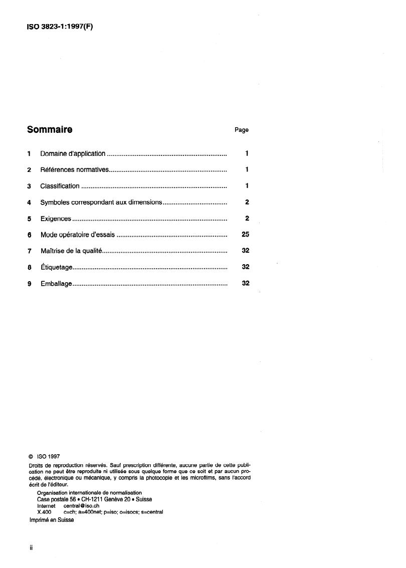 ISO 3823-1:1997 ISO 3823-1:1997 - Instruments rotatifs dentaires — Fraises — Partie 1: Fraises en acier et en carbure - Page 2 preview