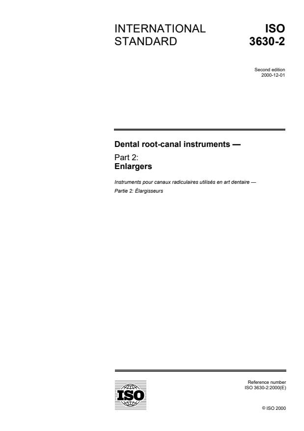 ISO 3630-2:2000 - Dental root-canal instruments