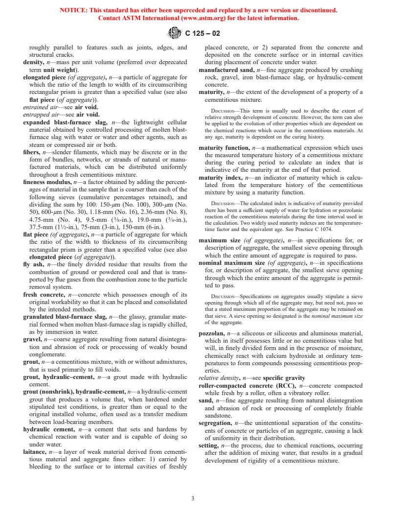 ASTM C125-02 - Standard Terminology Relating to Concrete and Concrete Aggregates