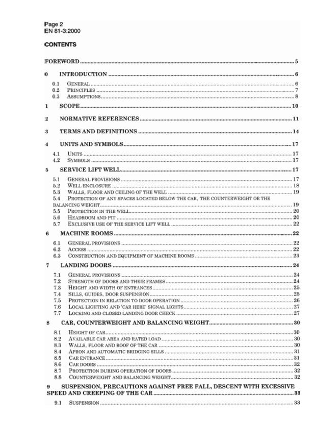 EN 81-3:2000 EN 81-3:2001 - Page 4 preview