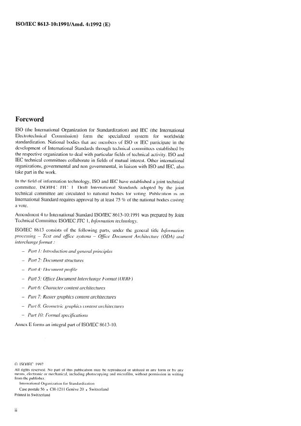 ISO/IEC 8613-10:1991/Amd 4:1992 ISO/IEC 8613-10:1991/Amd 4:1992 - Formal specification of the geometric graphics content architectures - Page 2 preview