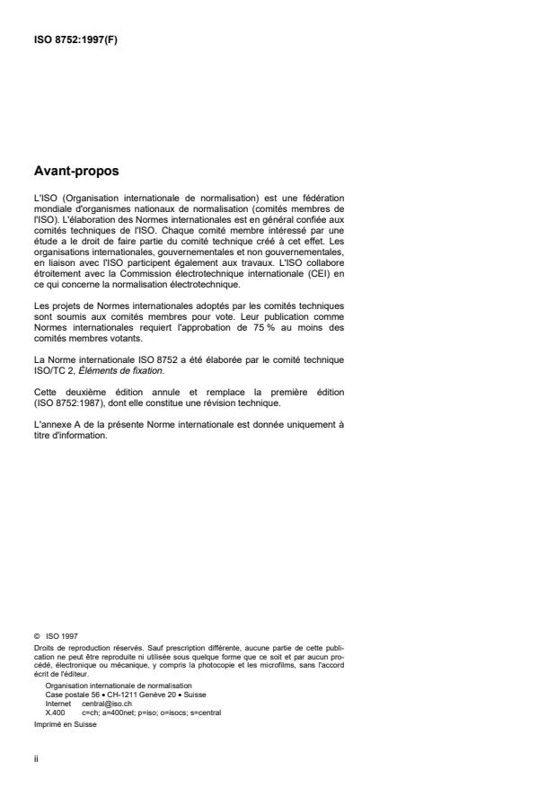 ISO 8752:1997 ISO 8752:1997 - Goupilles cylindriques creuses, dites goupilles élastiques -- Série épaisse - Page 2 preview