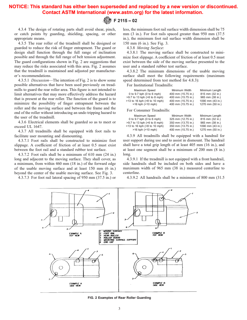 ASTM F2115-02a - Standard Specification for Motorized Treadmills