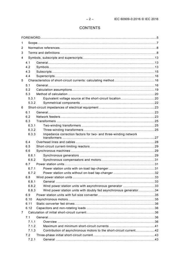 IEC 60909-0:2016 IEC 60909-0:2016 - Short-circuit currents in three-phase a.c. systems - Part 0: Calculation of currents - Page 4 preview