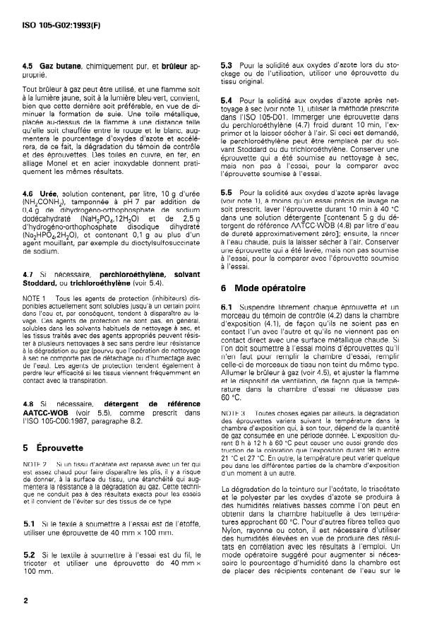 ISO 105-G02:1993 ISO 105-G02:1993 - Textiles -- Essais de solidité des teintures - Page 4 preview