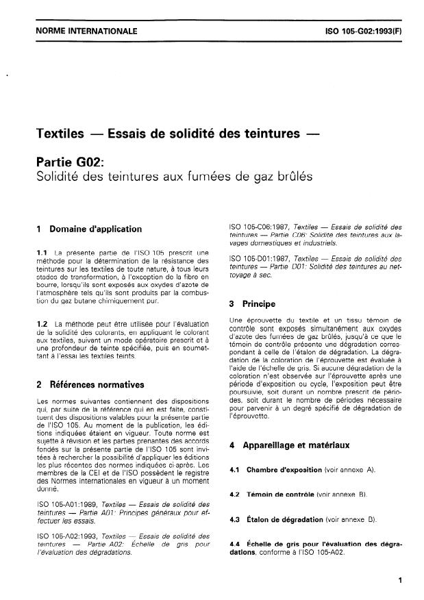 ISO 105-G02:1993 ISO 105-G02:1993 - Textiles -- Essais de solidité des teintures - Page 3 preview