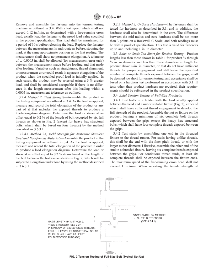 ASTM F606-02 - Standard Test Methods for Determining the Mechanical Properties of Externally and Internally Threaded Fasteners, Washers, and Rivets