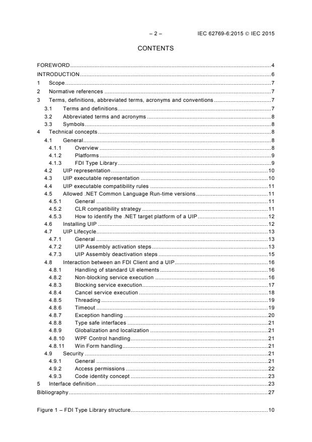 IEC 62769-6:2015 IEC 62769-6:2015 - Field Device Integration (FDI) - Part 6: FDI Technology Mapping - Page 4 preview