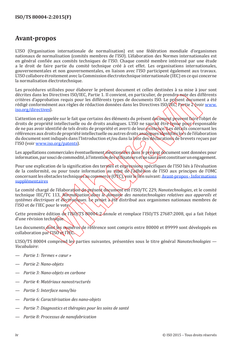 ISO TS 80004-2:2015 ISO TS 80004-2:2015 - Nanotechnologies - Vocabulaire - Partie 2: Nano-objets
Released:6/4/2015 - Page 4 preview