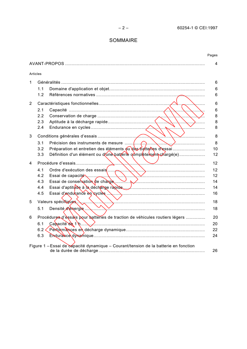 IEC 60254-1:1997 IEC 60254-1:1997 - Lead-acid traction batteries - Part 1: General requirements and methods of test
Released:3/27/1997
Isbn:2831837693 - Page 4 preview