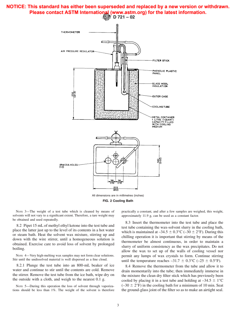 ASTM D721-02 - Standard Test Method for Oil Content of Petroleum Waxes