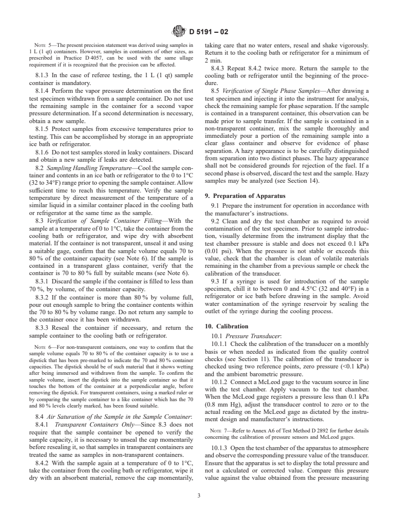 ASTM D5191-02 - Standard Test Method for Vapor Pressure of Petroleum Products (Mini Method)