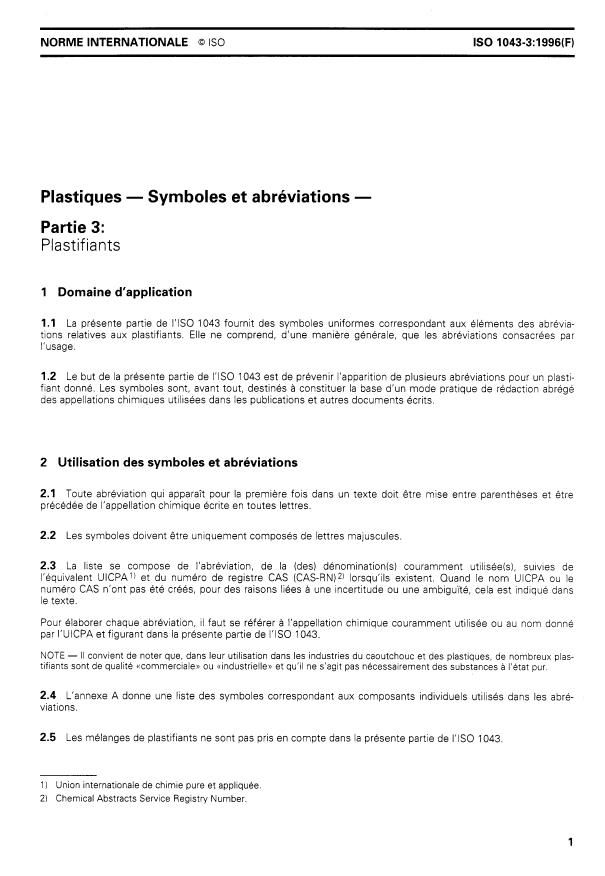 ISO 1043-3:1996 - Plastiques -- Symboles et abréviations
