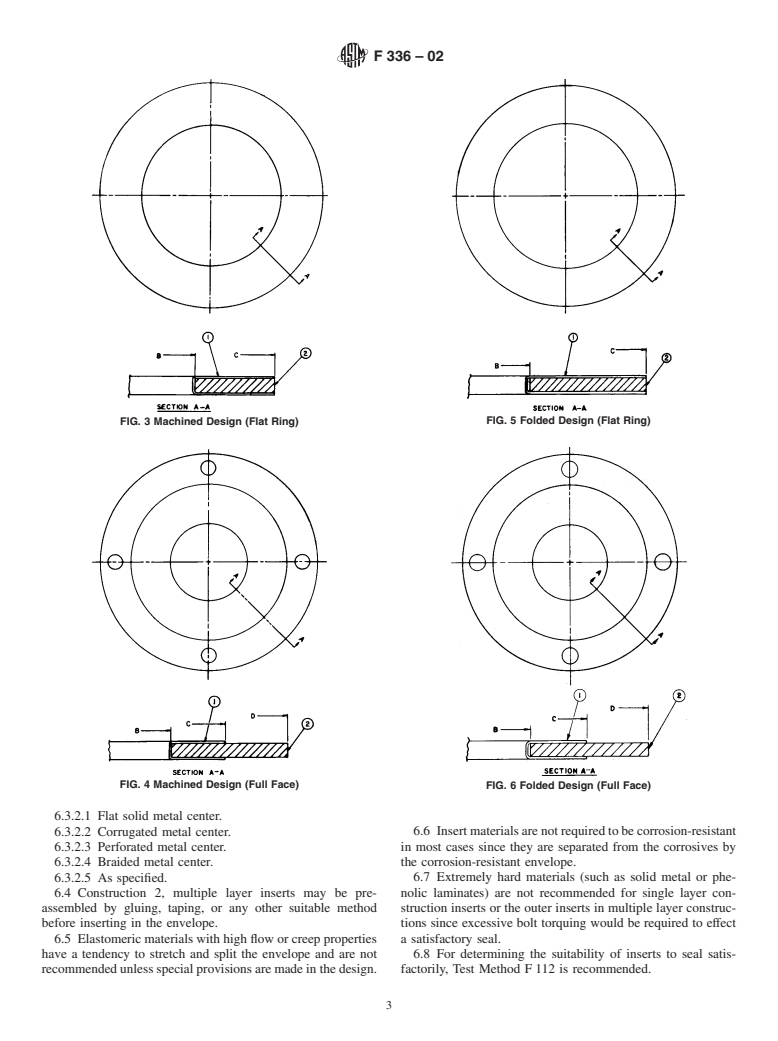 ASTM F336-02 - Standard Practice for Design and Construction of Nonmetallic Enveloped Gaskets for Corrosive Service