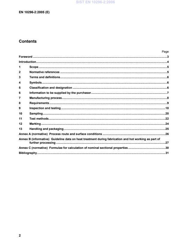 EN 10296-2:2005 EN 10296-2:2006 - Page 4 preview