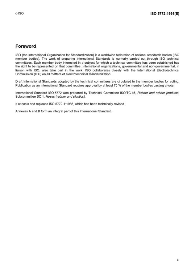ISO 5772:1998 - Rubber hoses and hose assemblies for measured fuel dispensing -- Specification