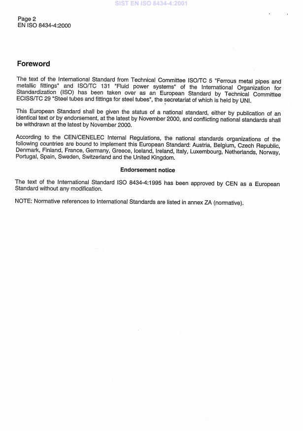 EN ISO 8434-4:2000 EN ISO 8434-4:2001 - Page 4 preview