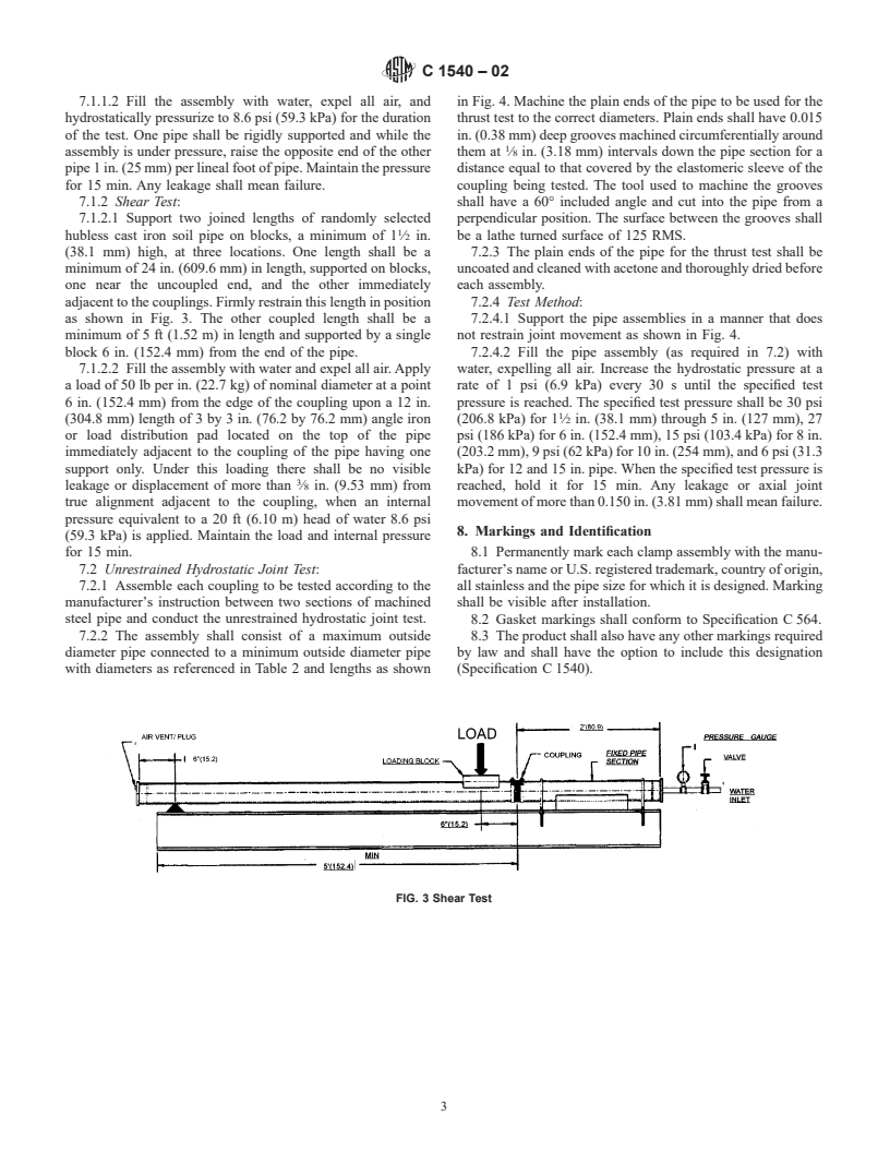 ASTM C1540-02 - Standard Specification for Heavy Duty Shielded Couplings Joining Hubless Cast Iron Soil Pipe and Fittings