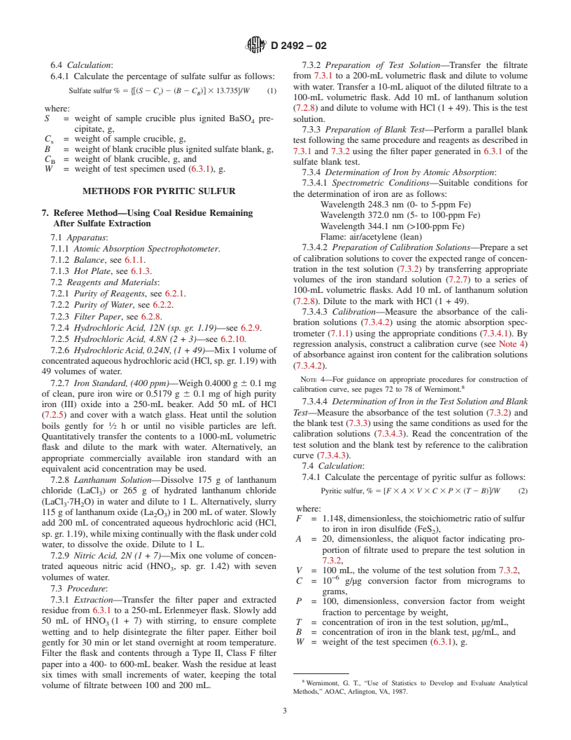 ASTM D2492-02 - Standard Test Method for Forms of Sulfur in Coal