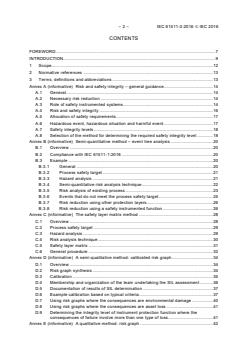 IEC 61511-3:2016 - Functional safety - Safety instrumented systems for the process industry sector - Part 3: Guidance for the determination of the required safety integrity levels - Page 4 preview