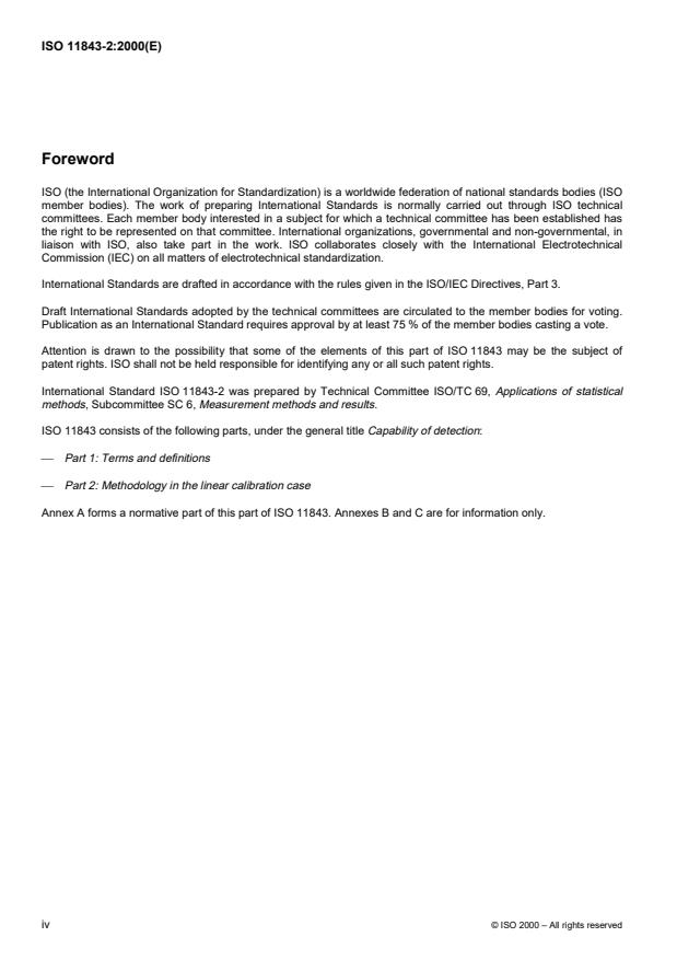 ISO 11843-2:2000 ISO 11843-2:2000 - Capability of detection - Page 4 preview