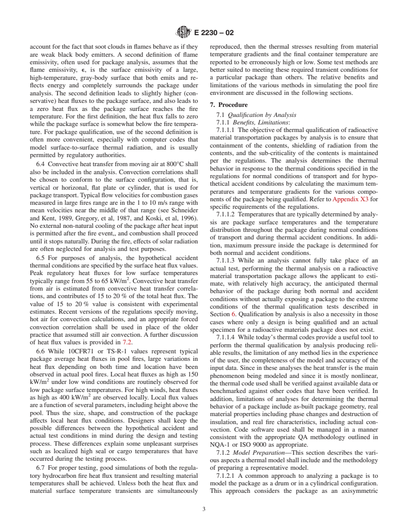 ASTM E2230-02 - Standard Practice for Thermal Qualification of Type B Packages for Radioactive Material