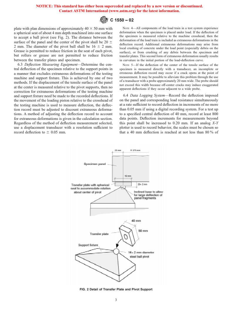 ASTM C1550-02 - Standard Test Method for Flexural Toughness of Fiber Reinforced Concrete (Using Centrally Loaded Round Panel)