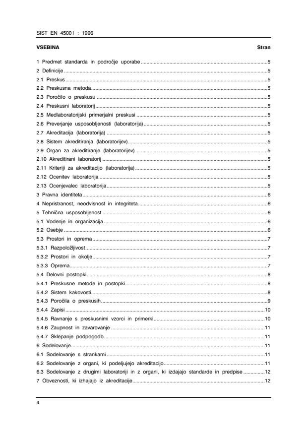 EN 45001:1989 EN 45001:1996 - Page 4 preview