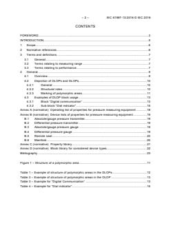 IEC 61987-13:2016 - Industrial-process measurement and control - Data structures and elements in process equipment catalogues - Part 13: Lists of properties (LOP) for pressure measuring equipment for electronic data exchange - Page 4 preview