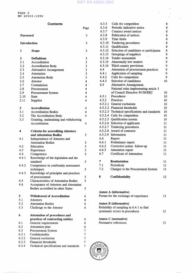 EN 45503:1996 EN 45503:2002 - Page 4 preview