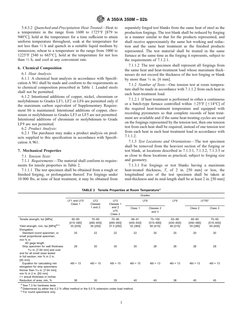 ASTM A350/A350M-02b - Standard Specification for Carbon and Low-Alloy Steel Forgings, Requiring Notch Toughness Testing for Piping Components