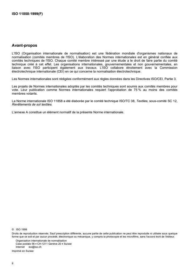 ISO 11858:1999 ISO 11858:1999 - Revetements de sols textiles -- Détermination de la friabilité des sous-couches en mousse - Page 2 preview