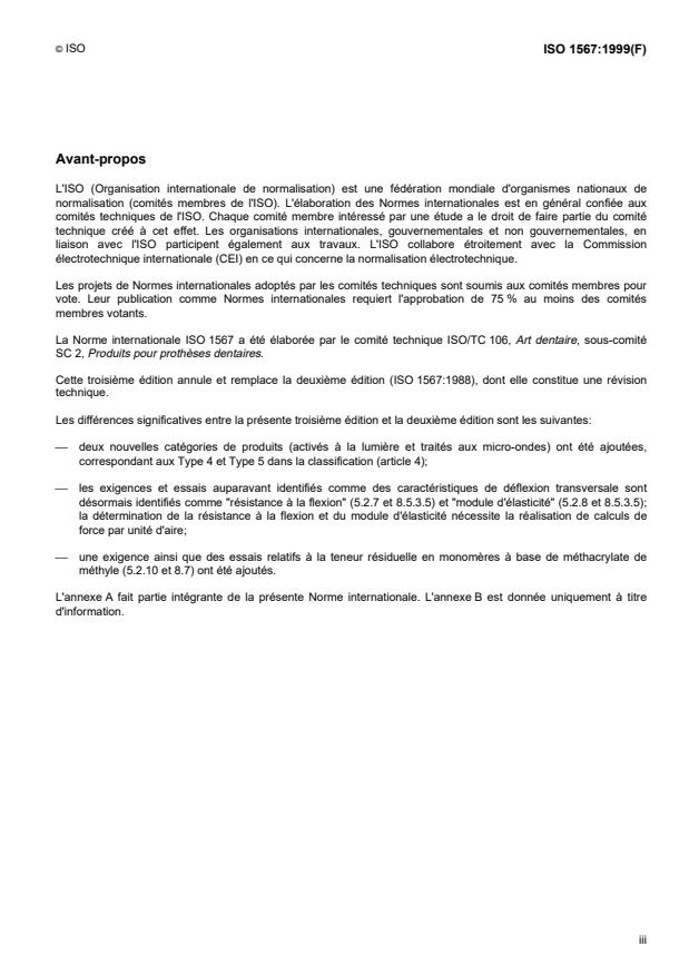ISO 1567:1999 - Art dentaire -- Polymeres pour base de protheses dentaires