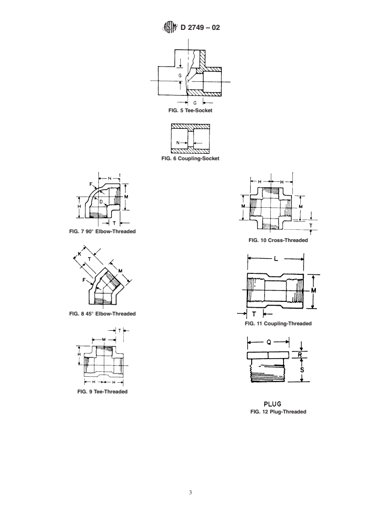 ASTM D2749-02 - Standard Symbols for Dimensions of Plastic Pipe Fittings