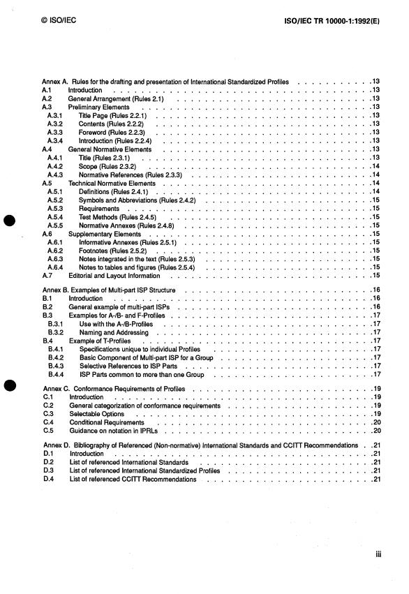 ISO/IEC TR 10000-1:1992 - Information technology -- Framework and taxonomy of International Standardized Profiles