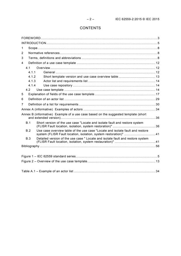 IEC 62559-2:2015 IEC 62559-2:2015 - Use case methodology - Part 2: Definition of the templates for use cases, actor list and requirements list - Page 4 preview