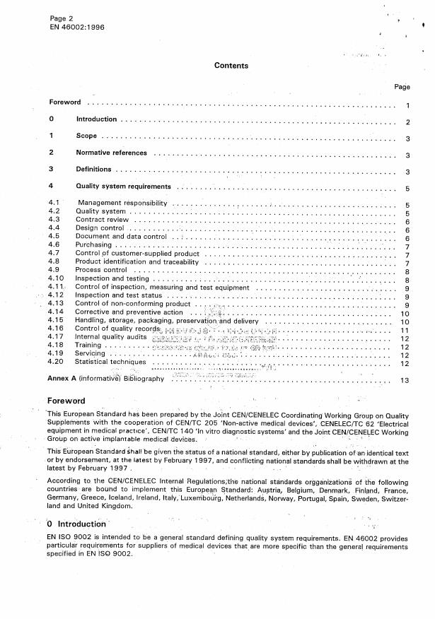 EN 46002:1996 EN 46002:1999 - Page 4 preview