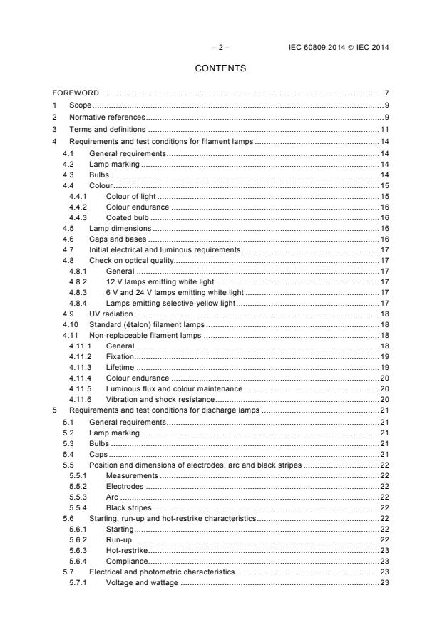 IEC 60809:2014 IEC 60809:2014 - Lamps for road vehicles - Dimensional, electrical and luminous requirements - Page 4 preview