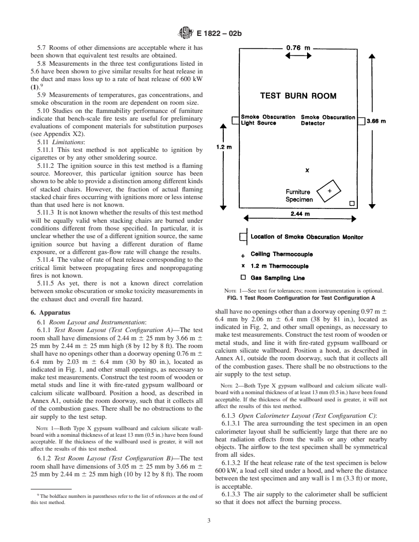 ASTM E1822-02b - Standard Test Method for Fire Testing of Stacked Chairs