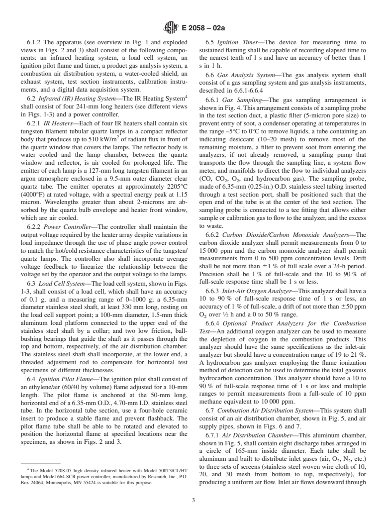 ASTM E2058-02a - Standard Test Methods for Measurement of Synthetic Polymer Material Flammability Using a Fire Propagation Apparatus (FPA)