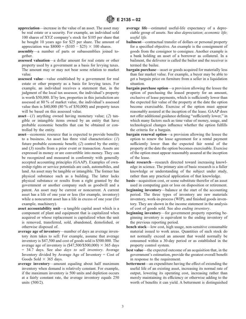 ASTM E2135-02 - Standard Terminology for Property and Asset Management