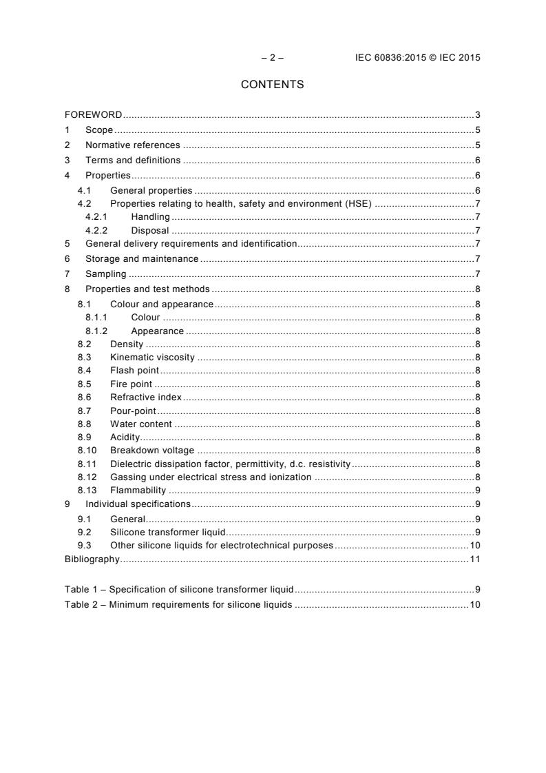 IEC 60836:2015 IEC 60836:2015 - Specifications for unused silicone insulating liquids for electrotechnical purposes - Page 4 preview