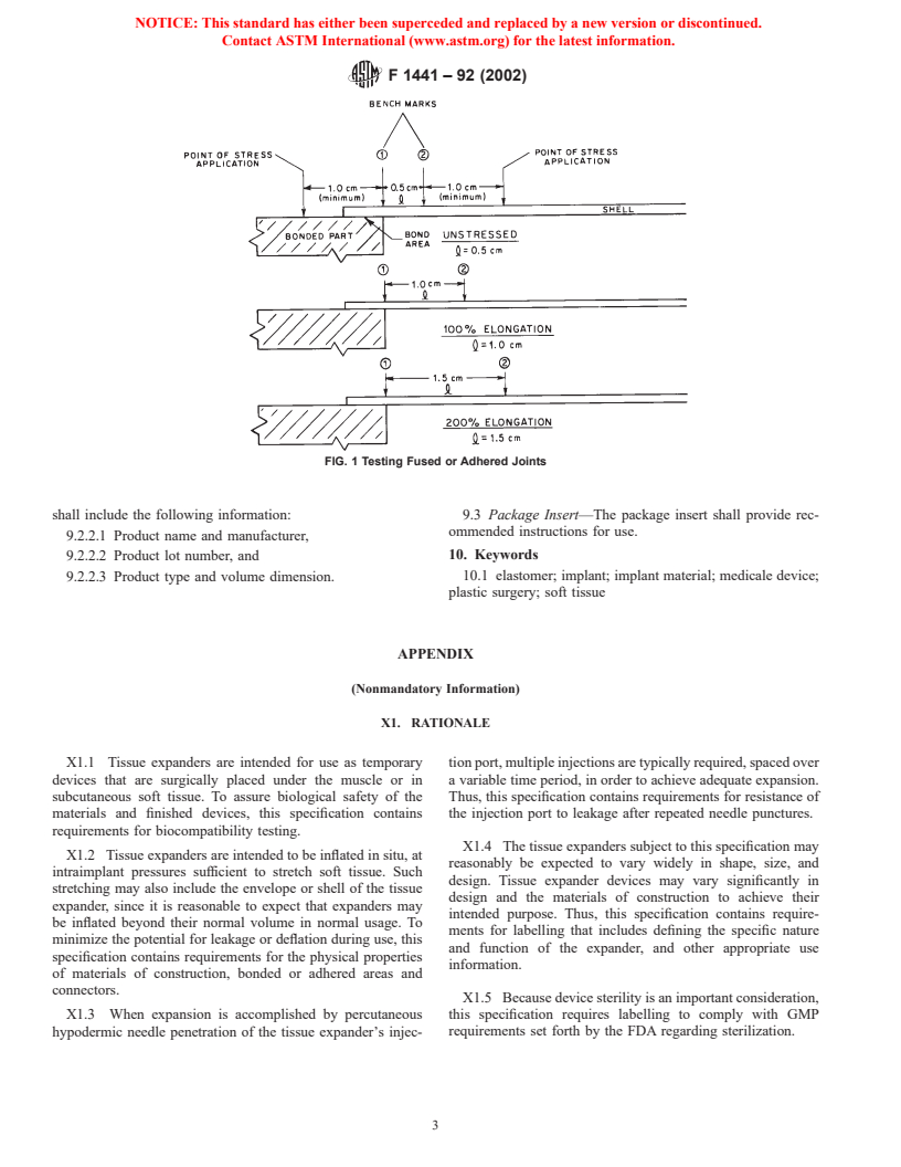 ASTM F1441-92(2002) - Standard Specification for Soft-Tissue Expander Devices