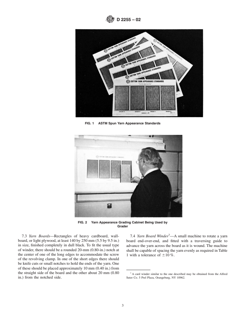 ASTM D2255-02 - Standard Test Method for Grading Spun Yarns for Appearance