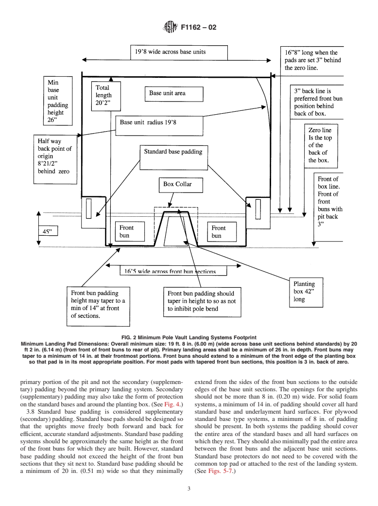 ASTM F1162-02 - Standard Specification for Pole Vault Landing Systems (Withdrawn 2011)