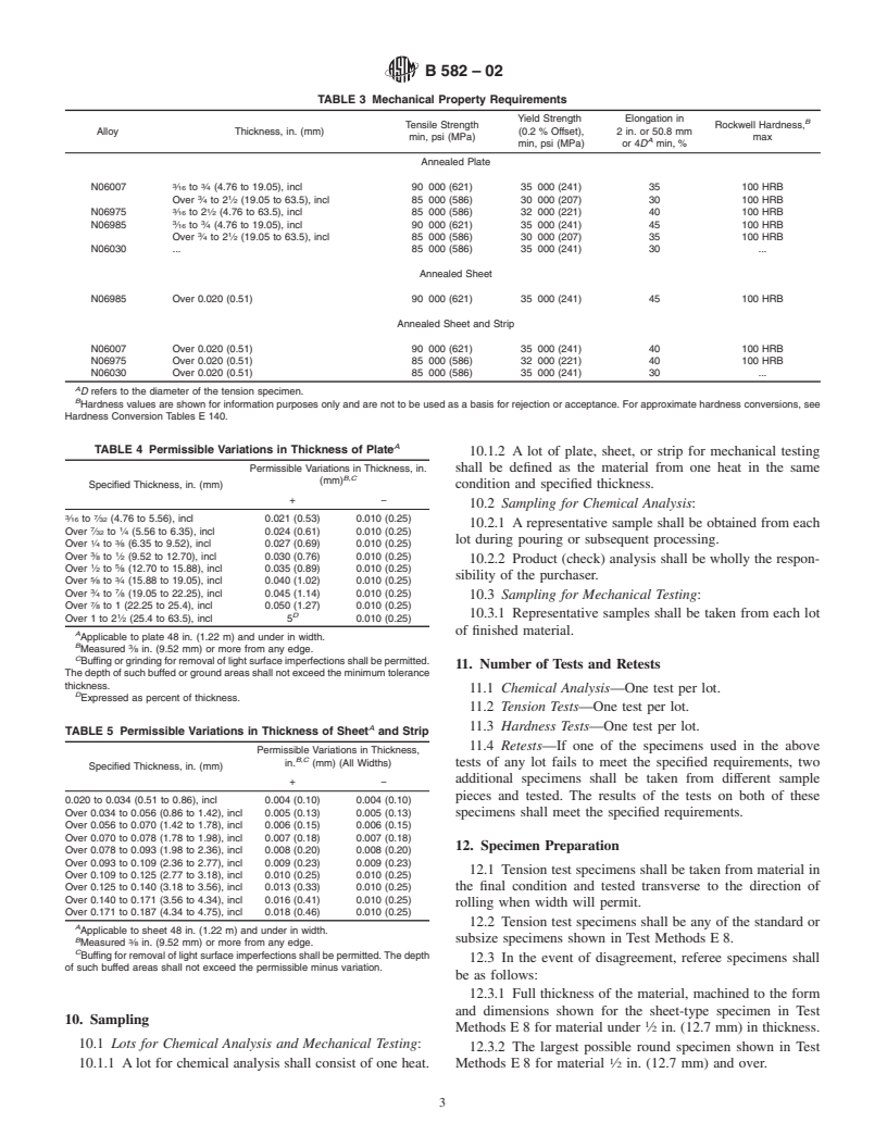 ASTM B582-02 - Standard Specification for Nickel-Chromium-Iron-Molybdenum-Copper Alloy Plate, Sheet, and Strip