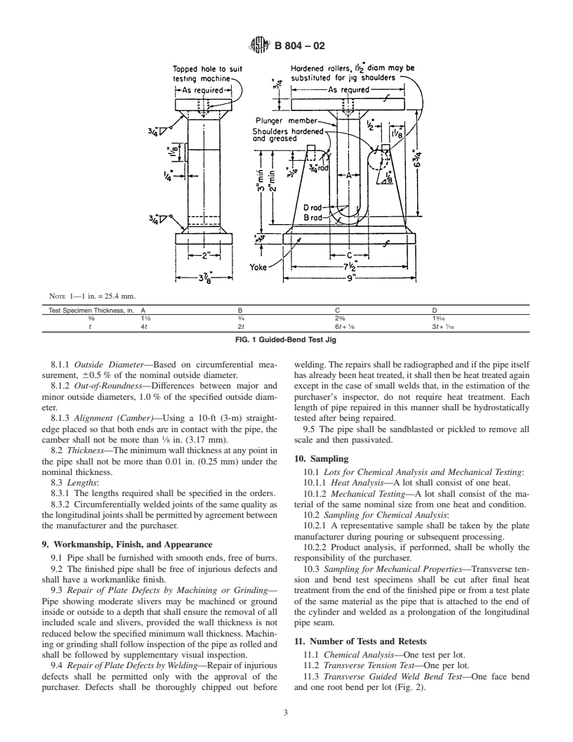 ASTM B804-02 - Standard Specification for UNS N08367 and UNS N08926 Welded Pipe