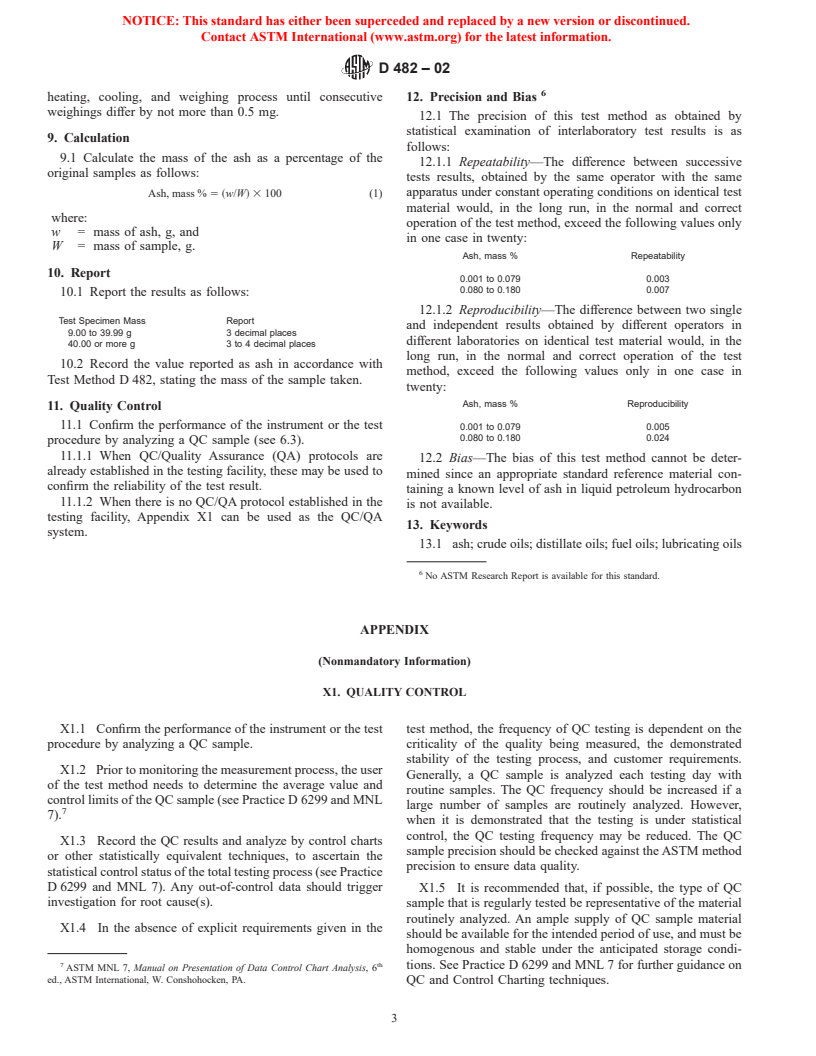 ASTM D482-02 - Standard Test Method for Ash from Petroleum Products